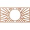 Ekena Millwork Hoover Wood Fretwork Pierced Ceiling Medallion, Cherry, 32"W x 16"H x 11 7/8"ID x 3/8"T CMWP32X16X0375HOCH - alternate 4